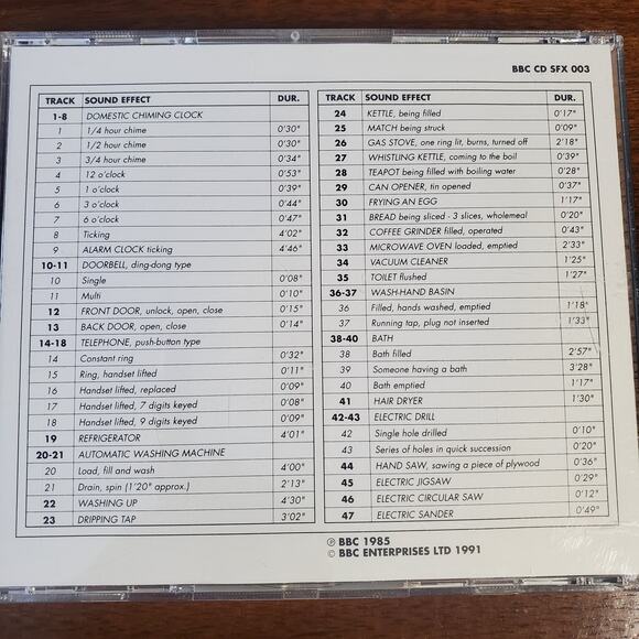 BBC Sound Effects Library Household Disc 3  CD 1991 - Picture 5 of 6